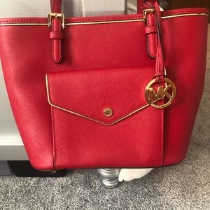 Red Michael Kors Handbag